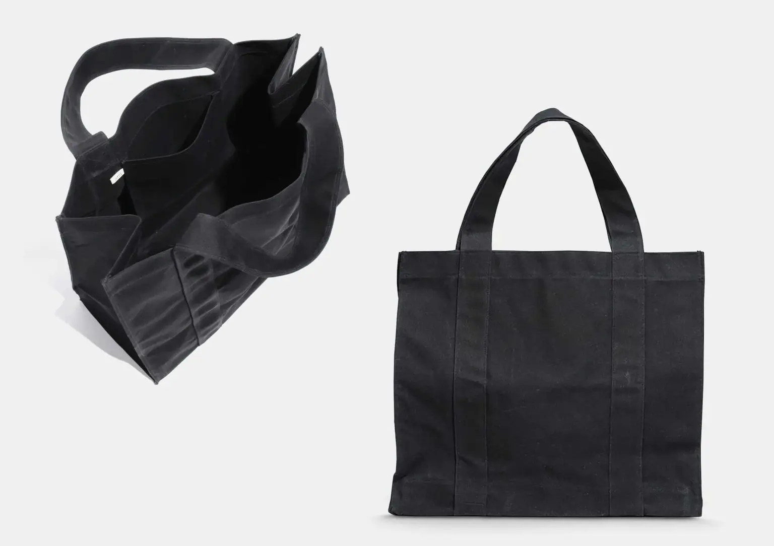 Small lot waxed canvas tote