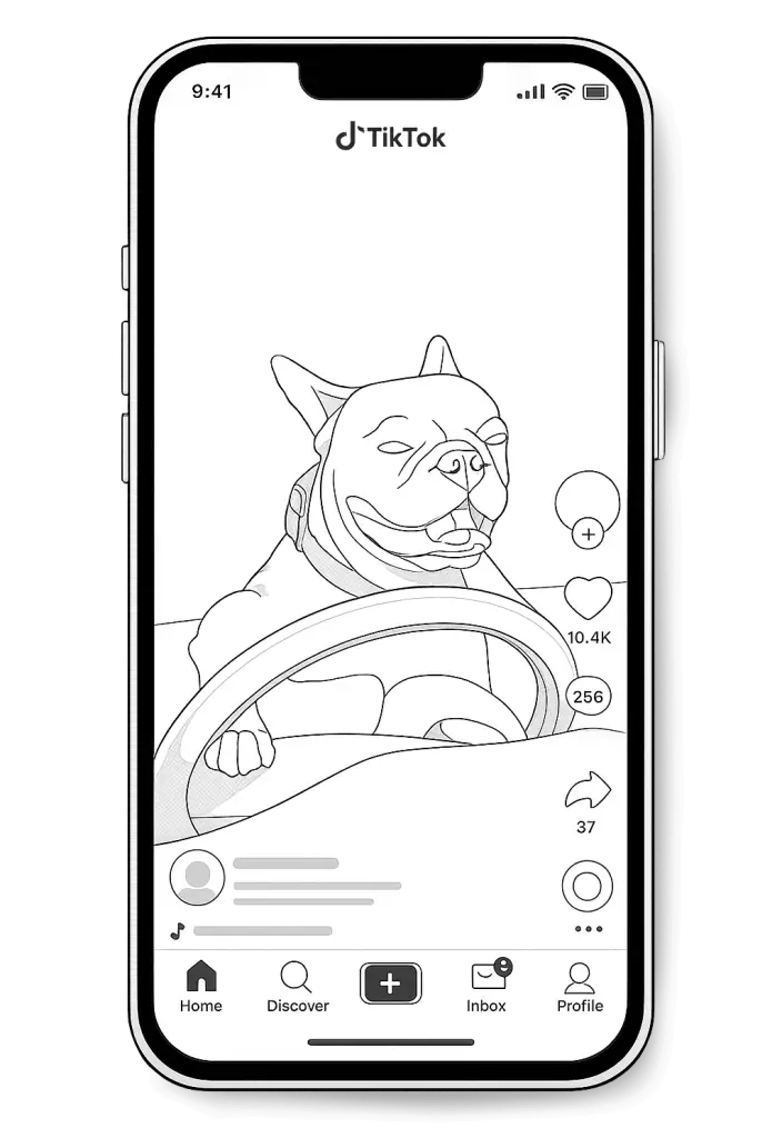 TikTok feed illustration