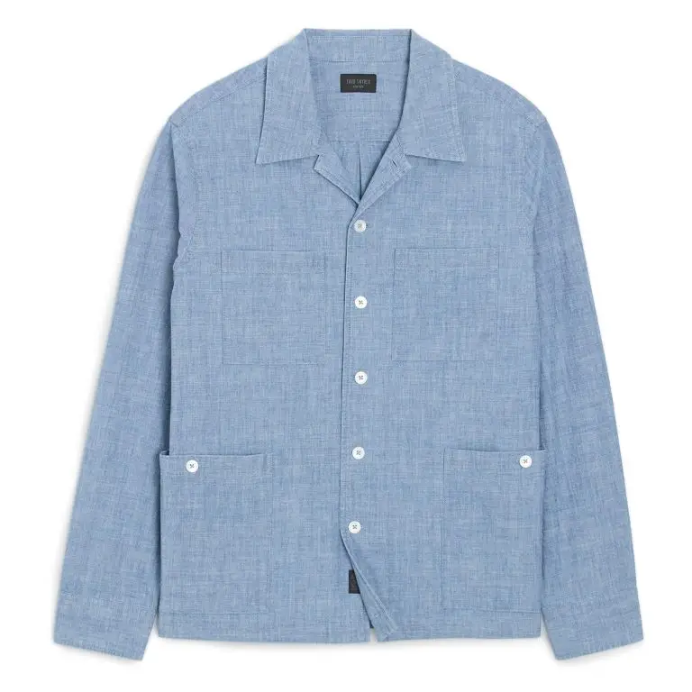 Guayabera chambray shirt