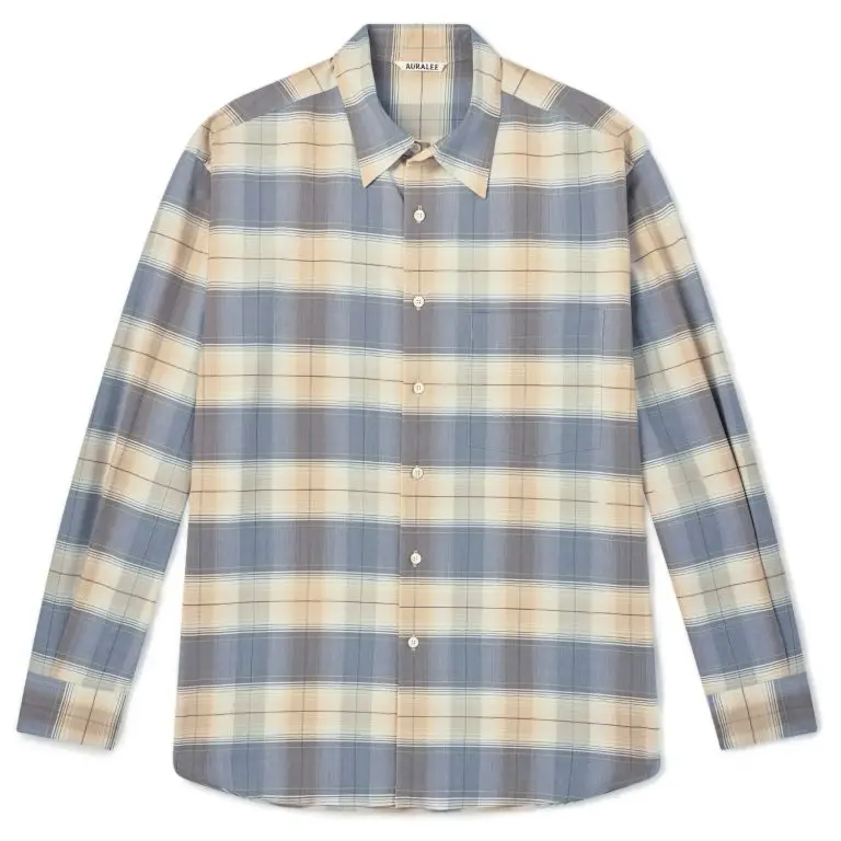 Auralee - Checked Wool-Poplin Shirt - Men - Brown - 3
