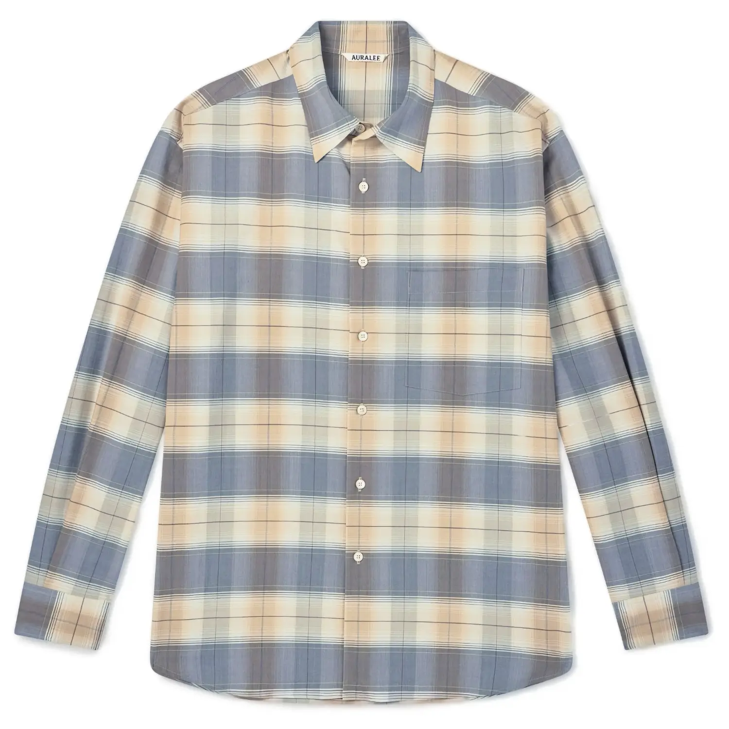 Auralee checked poplin shirt