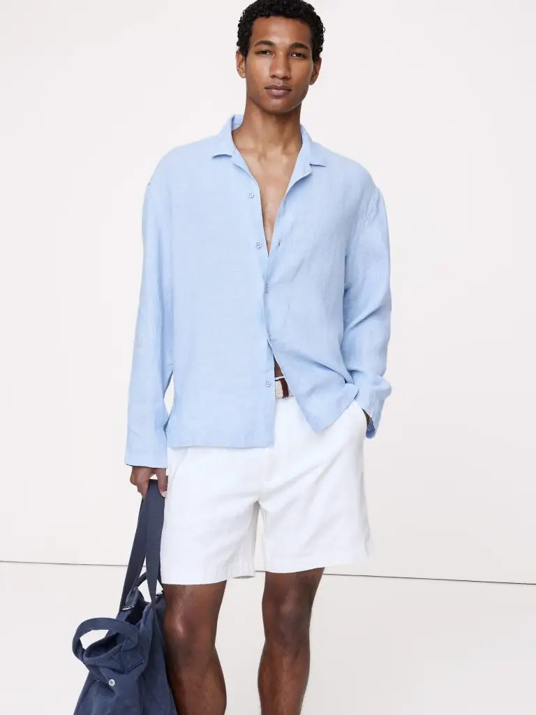 Relaxed linen resort shirt