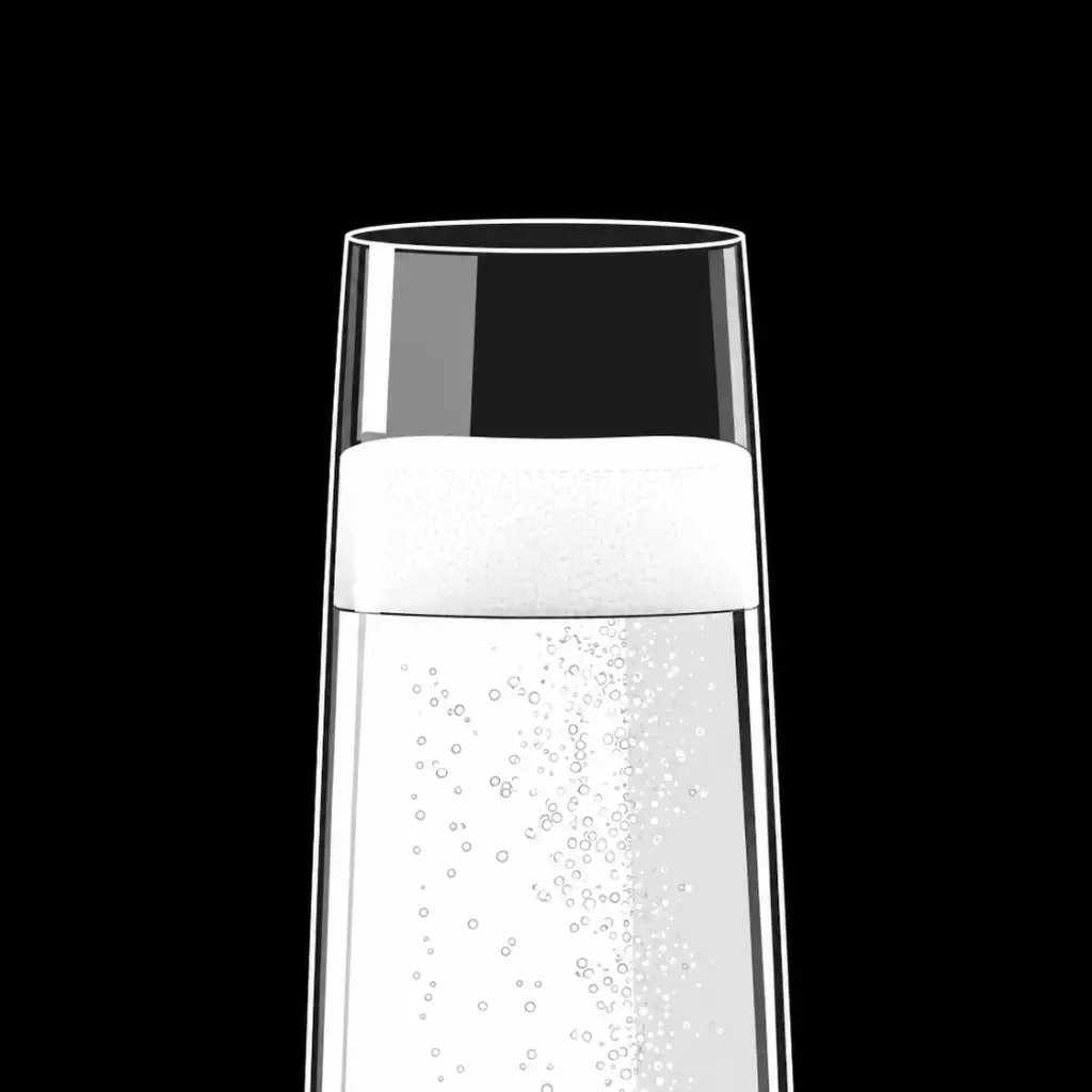 Champagne glass toast illustration