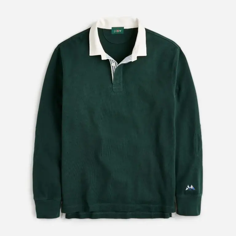 Rugby shirt with striped placket