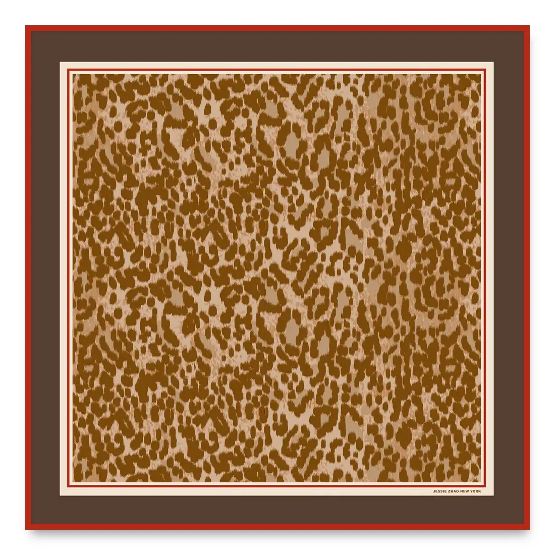 Jessie zhao leopard silk scarf