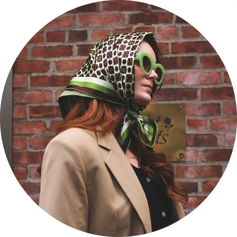 Polka dot bloom silk scarf