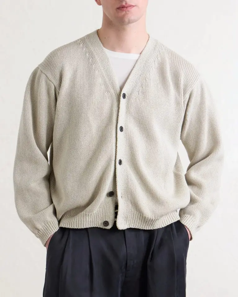 Kaptain Sunshine - Cotton-Blend Cardigan - Men - Neutrals - 5