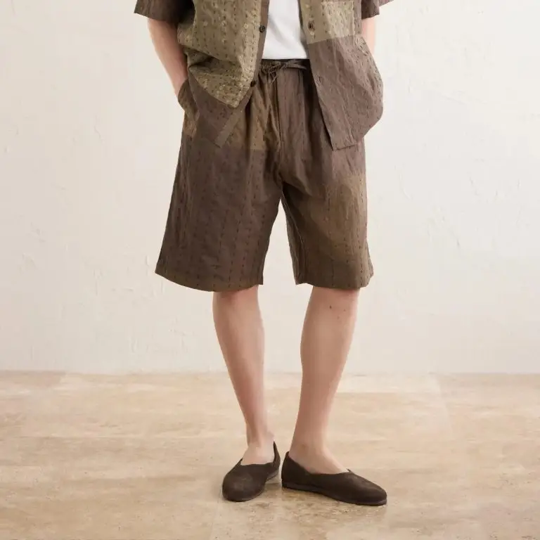 Kardo - Milo Bandhani Straight-Leg Embroidered Cotton Drawstring Shorts - Men - Brown - XL
