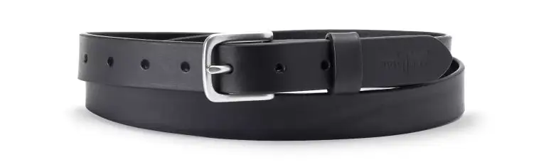 Narrow leather belt