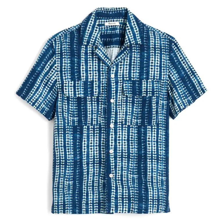 Short-Sleeve Camp Shirt in Archive Linen Blend