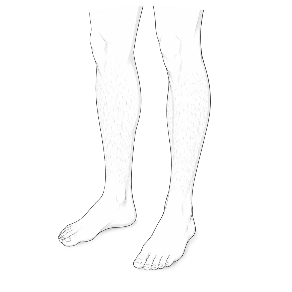 Man leg hair illustration
