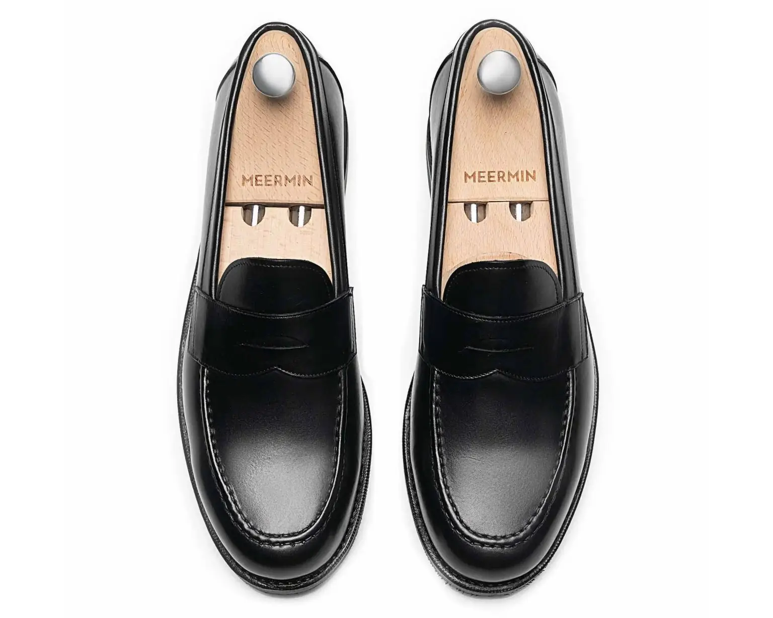 Meermin black calf loafer