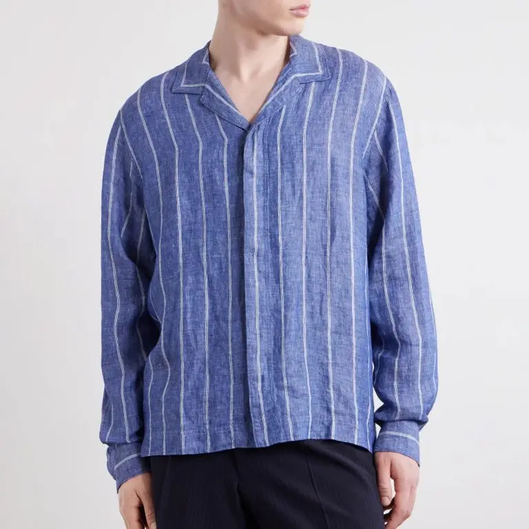 Orlebar Brown - Sylvan Striped Linen Shirt - Men - Blue - XL