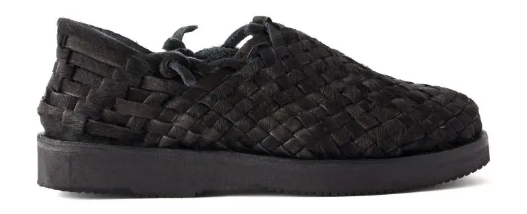 Yuketen - Woven Calf Hair Huarache Sandals - Men - Black - US 8