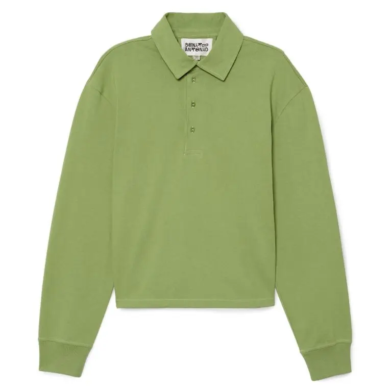 Cropped cotton polo