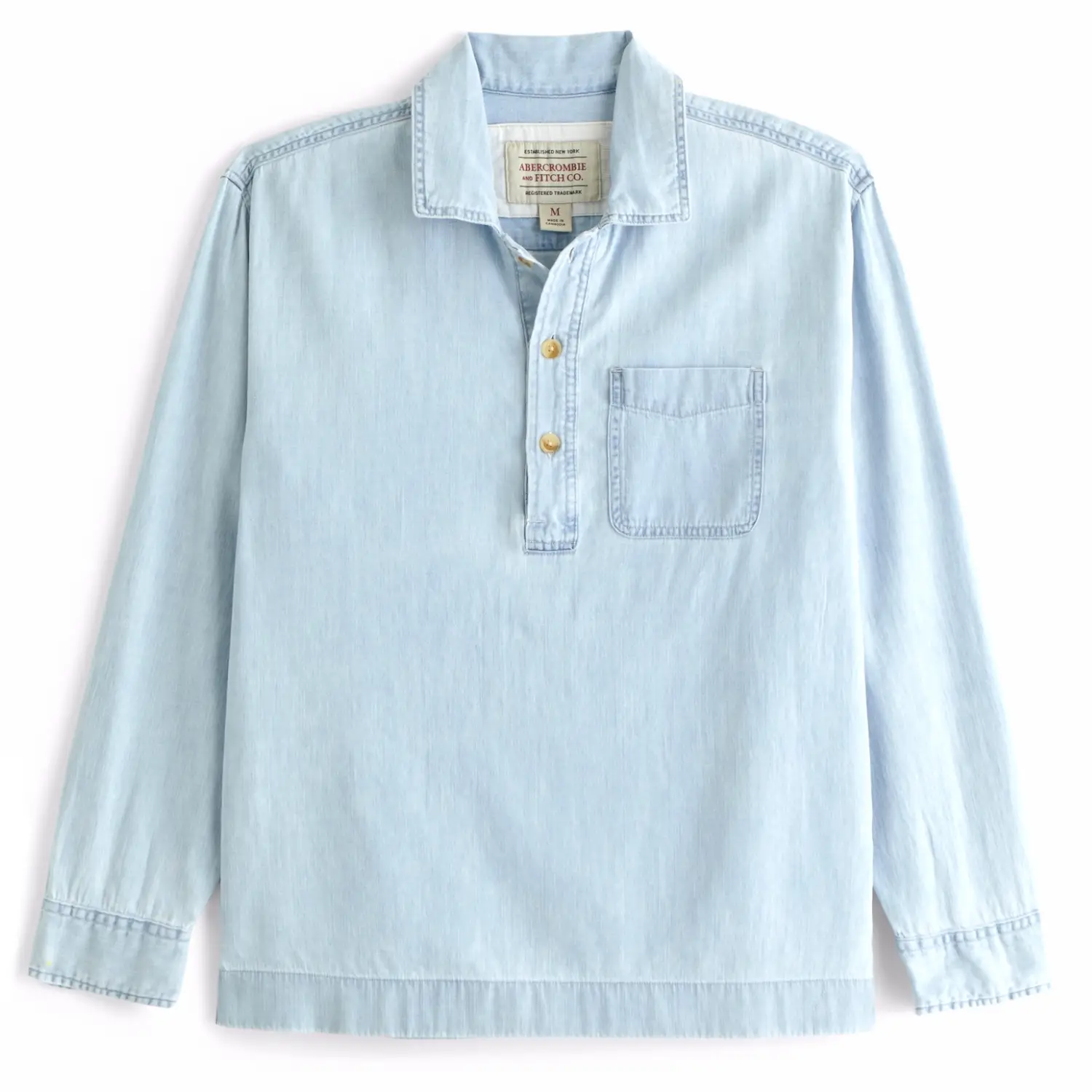 Abercrombie & Fitch Chambray popover shirt