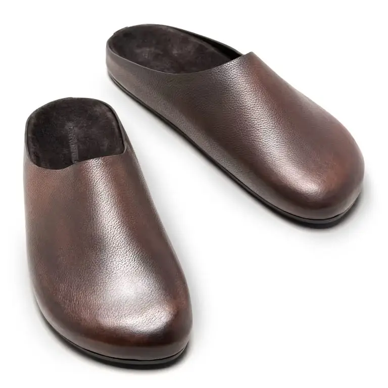 Leather clog