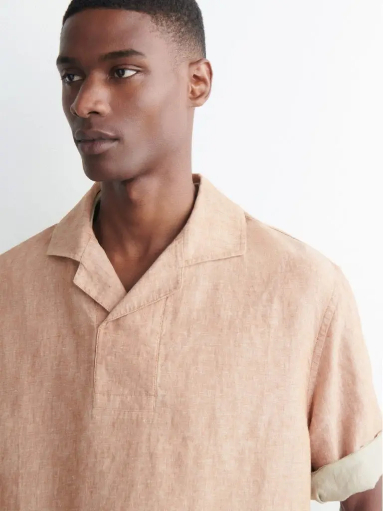 Linen popover shirt