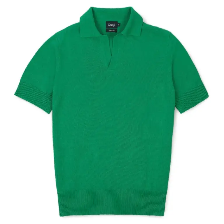 Knitted silk polo