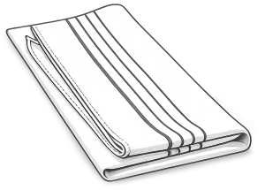 Exfoliating cloth illustration