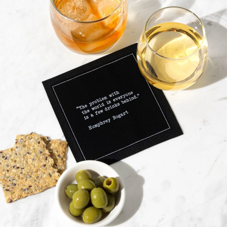 Drinking quotes napkins