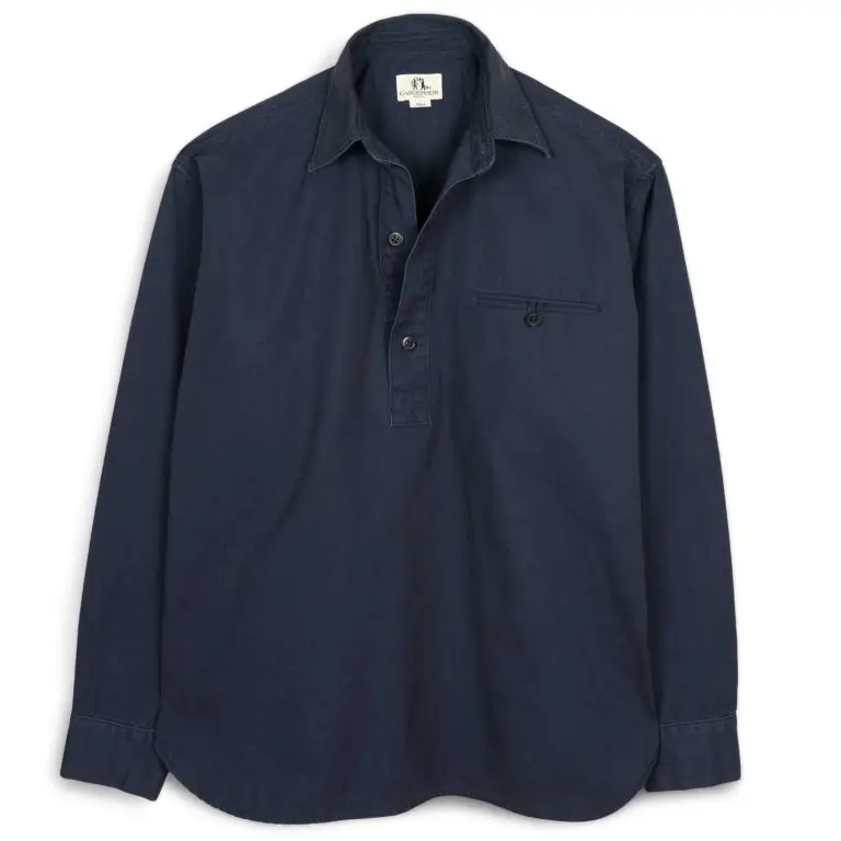 Washed cotton smock shirt
