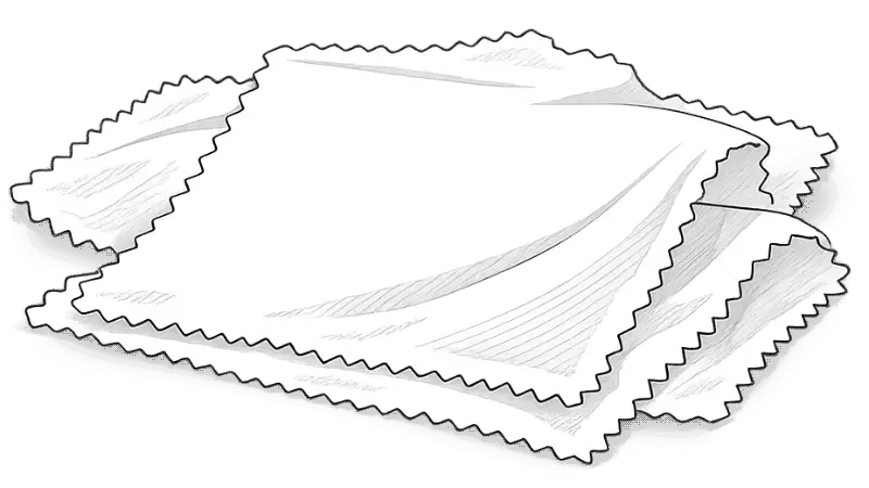 Jewelry polishing cloth illustration