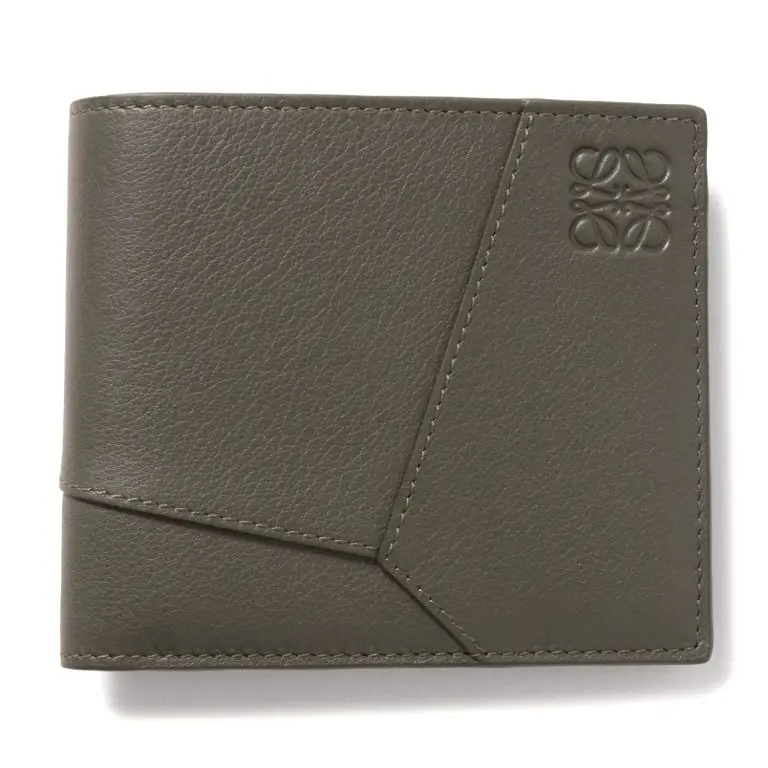 LOEWE - Puzzle Logo-Embossed Leather Billfold Wallet - Men - Green