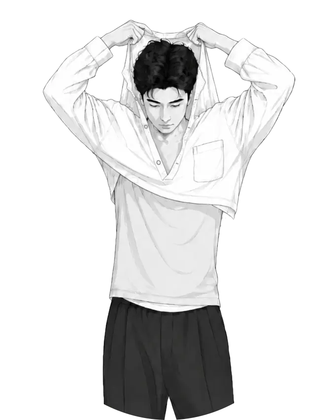 Man popover shirt example illustration