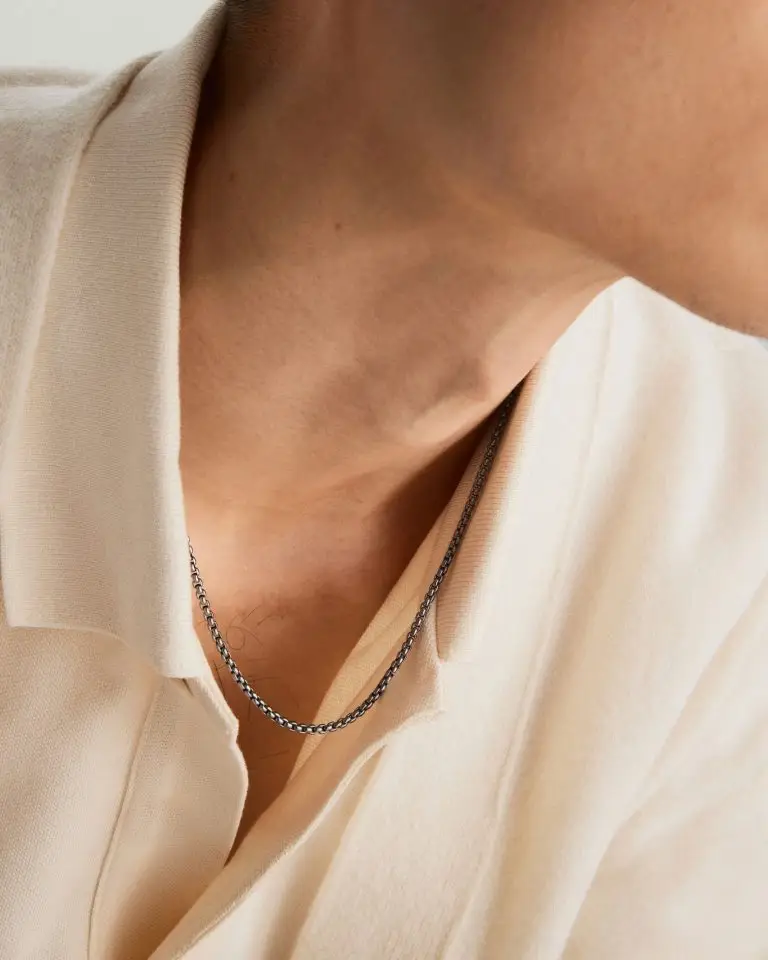 Titanium box chain necklace