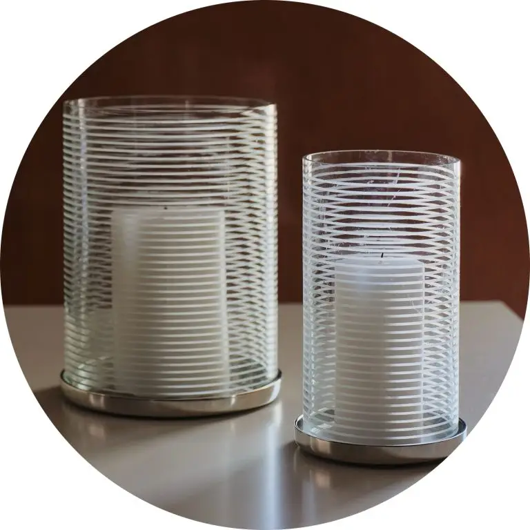 Metal glass hurricane