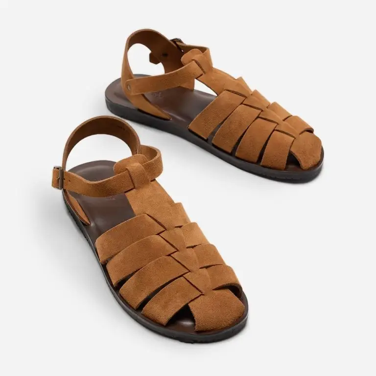 Suede fisherman sandal