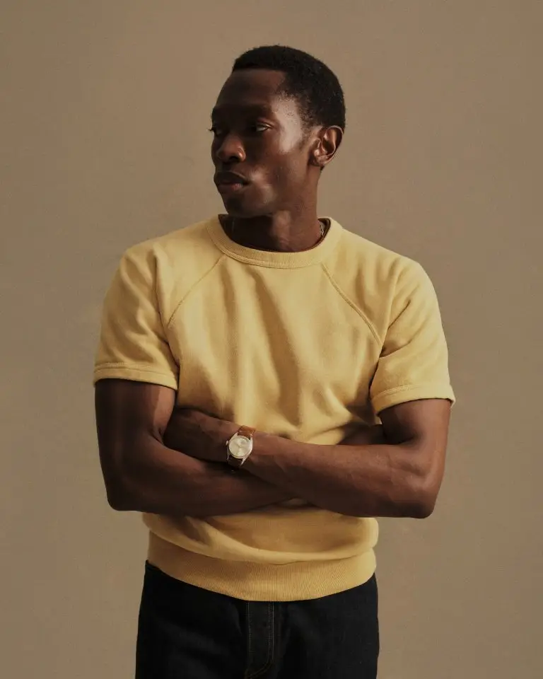 Mustard Seed Venice Wash Featherweight Terry S/S Raglan Crewneck