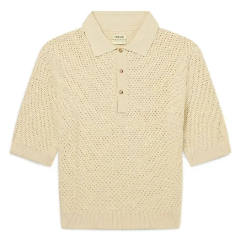 De Bonne Facture - Honeycomb-Knit Cotton Polo Shirt - Men - Yellow - XXL