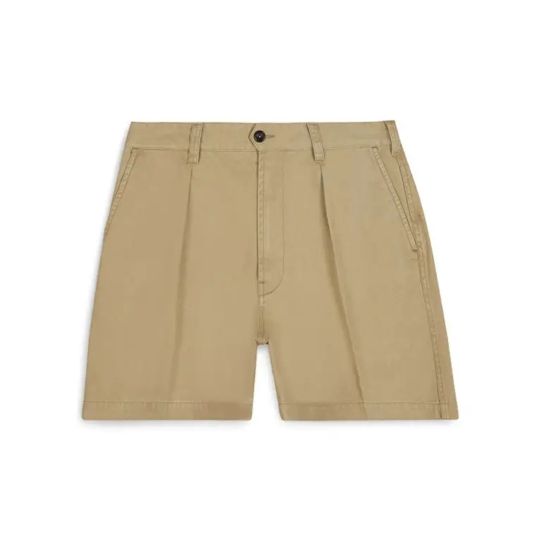 Wide-leg pleated short