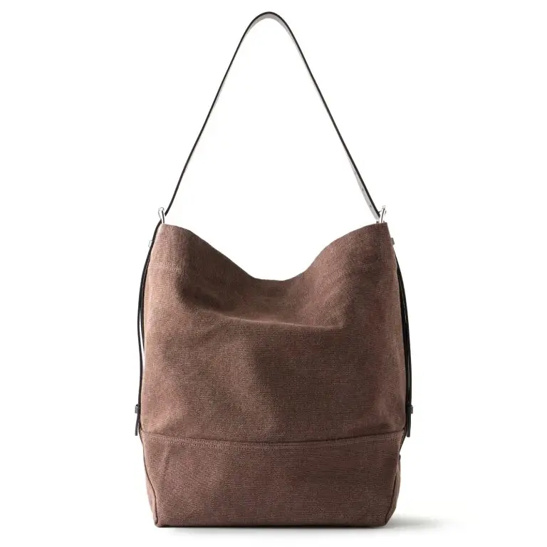 LEMAIRE - Leather-Trimmed Canvas Tote Bag - Men - Brown