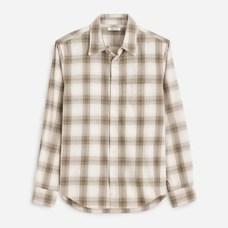 Button-Up Shirt in Cotton Blend