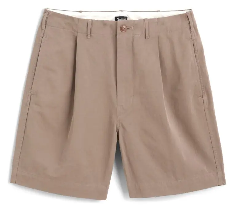 Pleated chino short