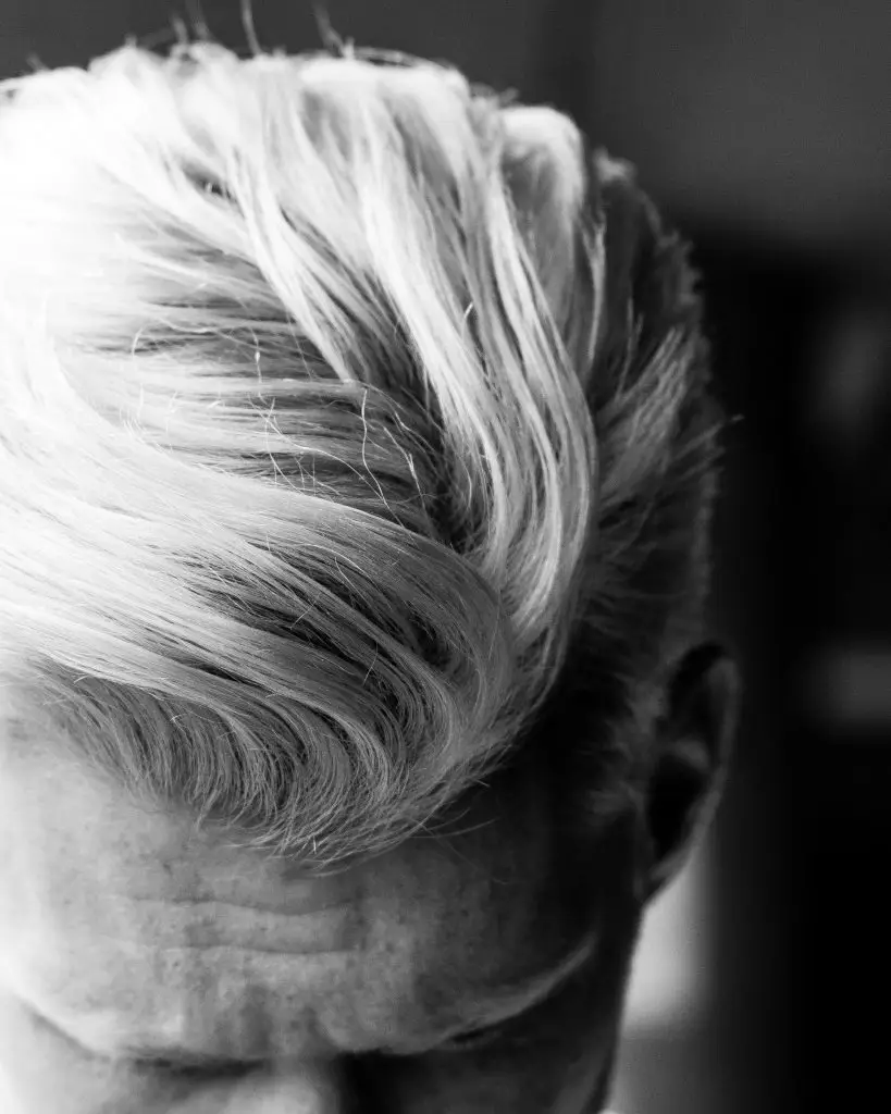Mens hair closeup