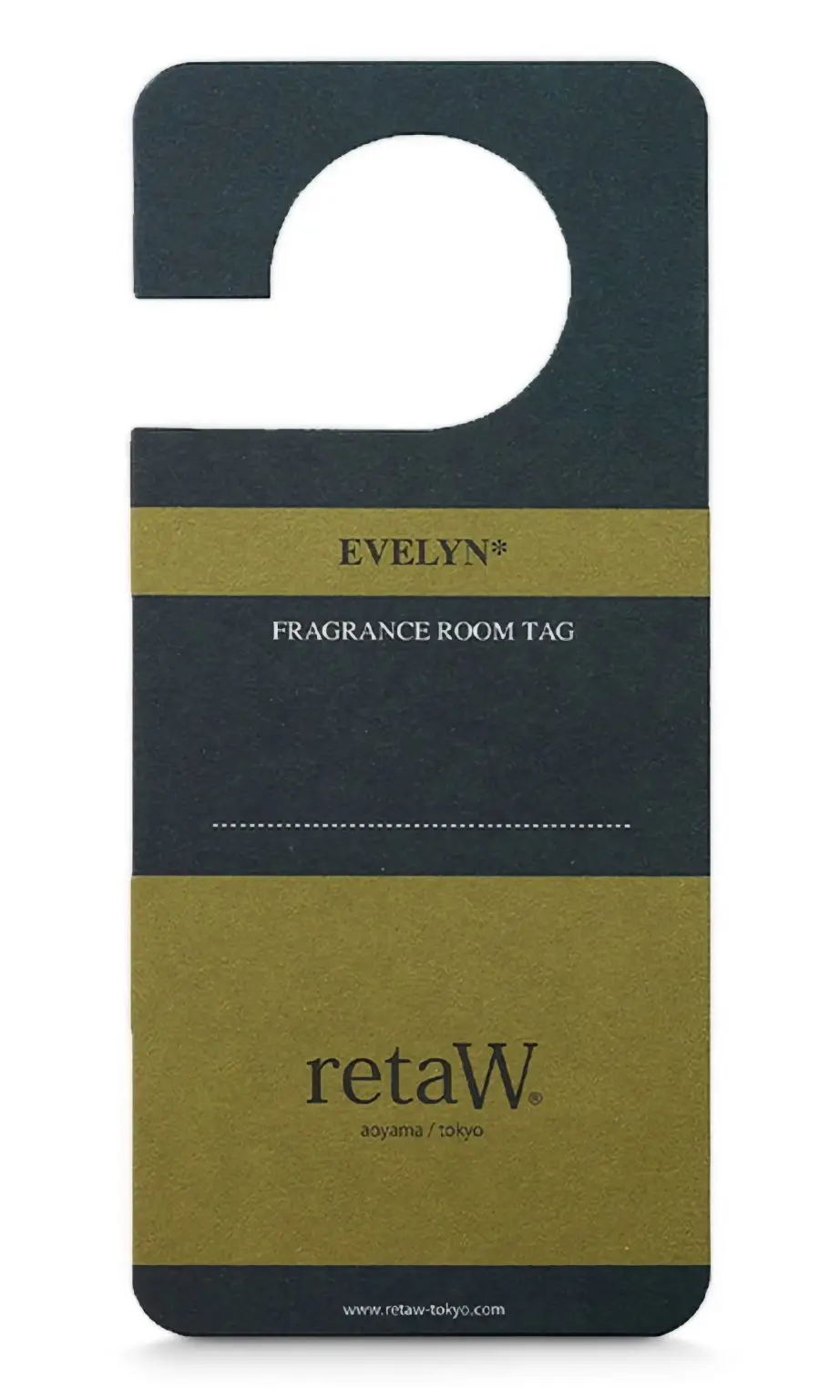 retaW Evelyn room fragrance tag