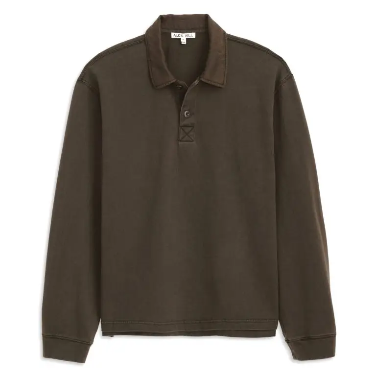 Garment-dyed rugby