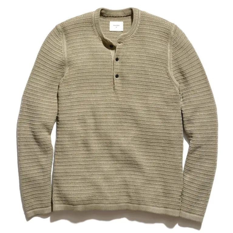 Links garment-dyed henley