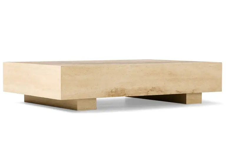 Enyo travertine coffee table