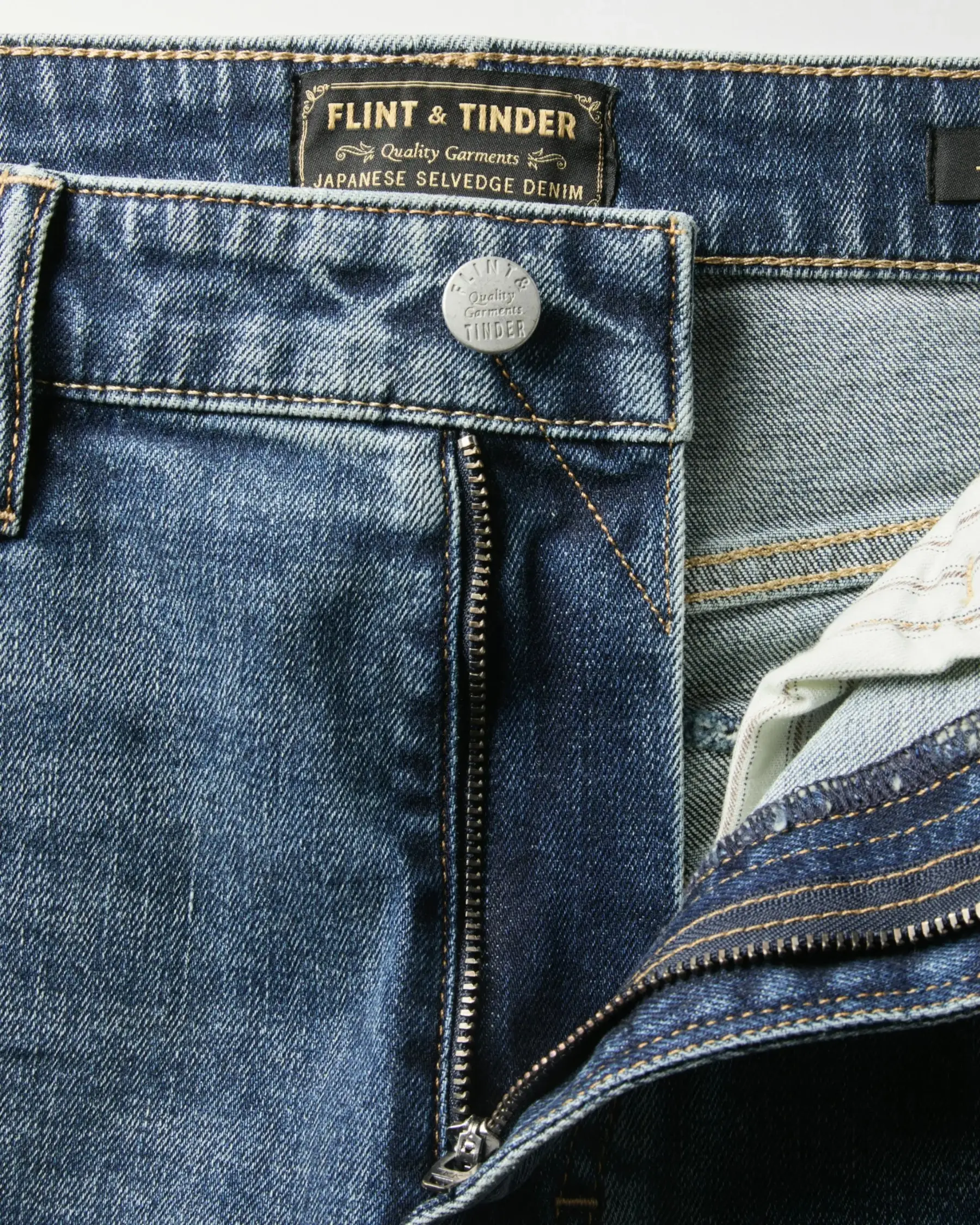 Flint and Tinder Stretch selvedge jeander stretch selvedge jean detail