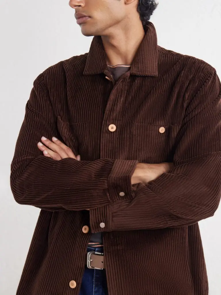 FOLK Patch Cotton-Corduroy overshirt
