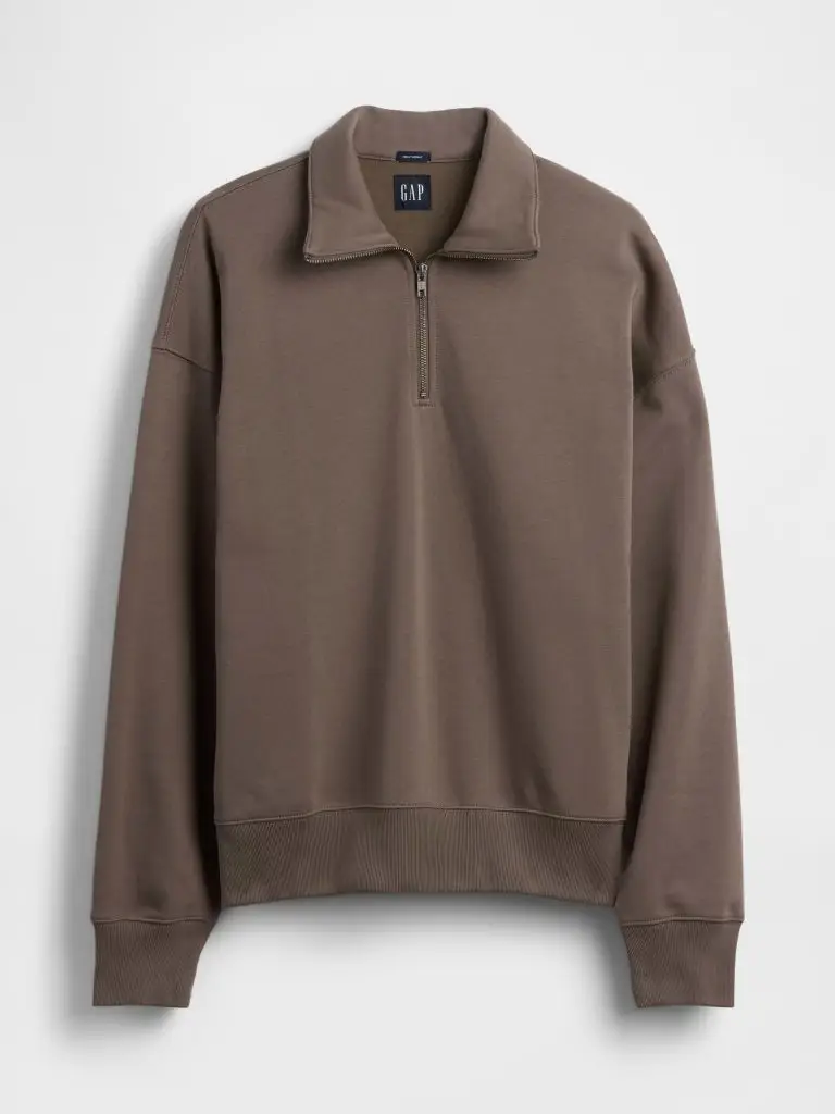 Gap adult heavyweight oversized quarter zip pullover
