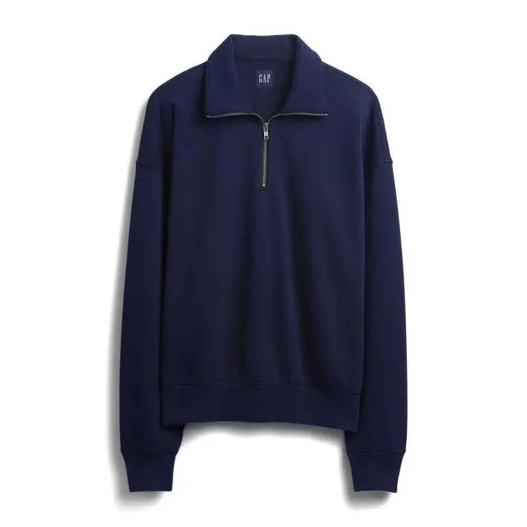 Heavyweight oversized quarter-zip pullover