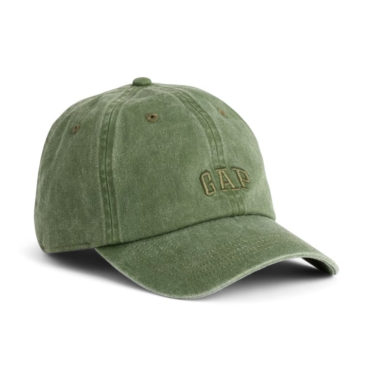 Washed logo cap
