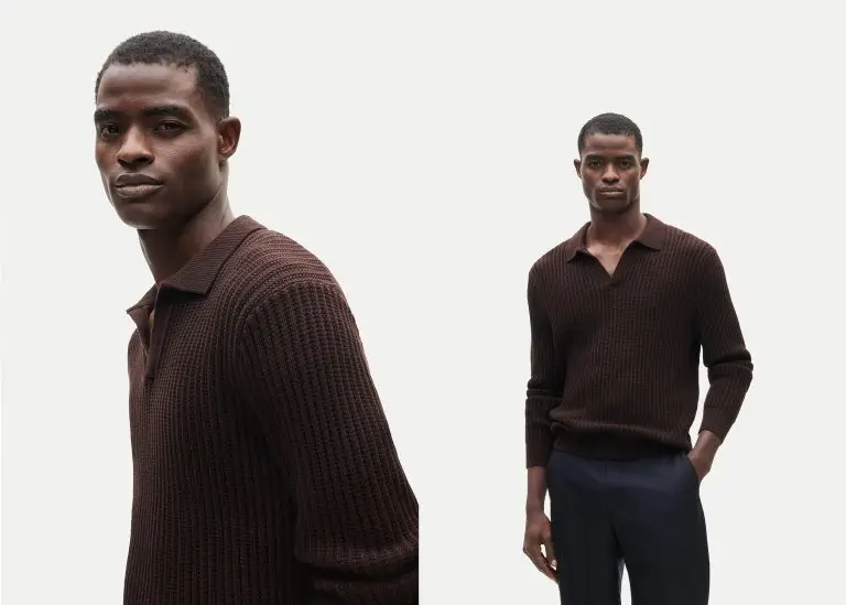 Fisherman Johnny-collar sweater