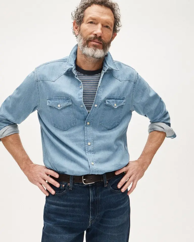 Midweight denim shirt